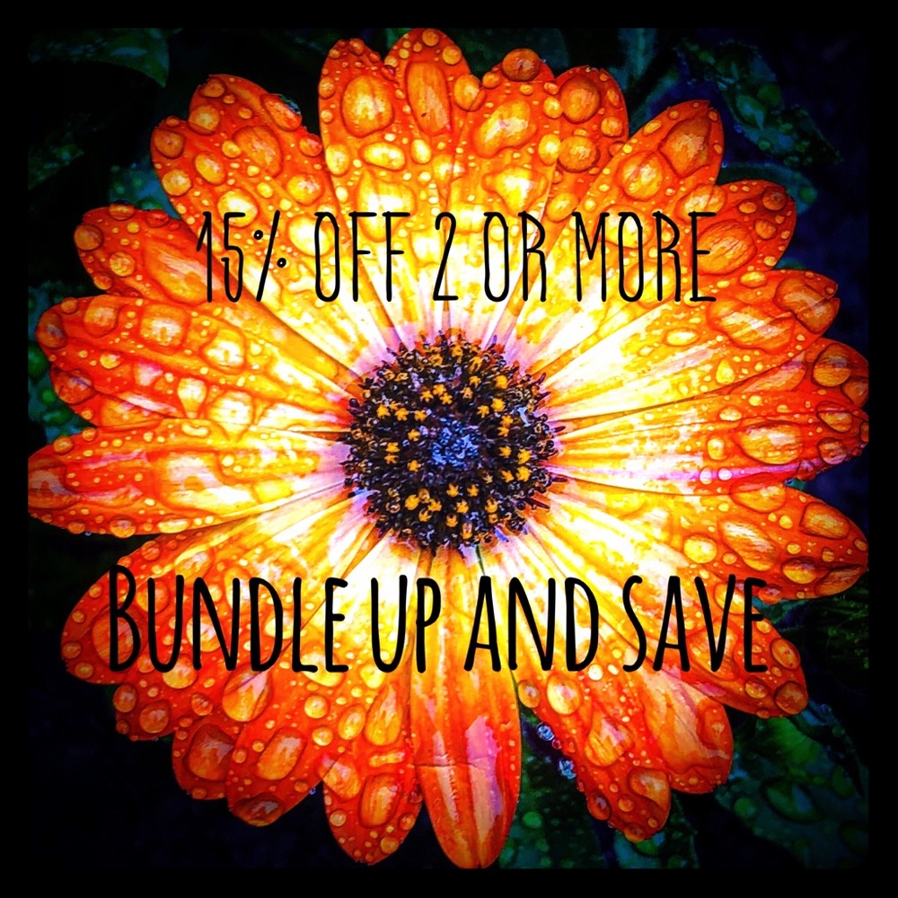 Huge savings!!! 15% off two or more !!